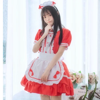 Jauns anime cosplay Meitene apģērbs cosplay Princese kleita kleita Erotiska Priekšauts Meitene Sexy Kostīms Babydoll Sieviešu Mežģīņu Miniskirt Apģērbs