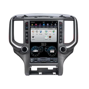 Par Dodge RAM 1500 Radio Android 9.0 4+128G 2018-2020 Auto Multimedia Player Tesla Stila Ekrāna, Audio Stereo PX6 Auto Vadītājs Vienību