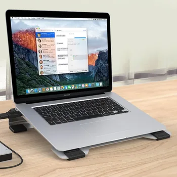 Klēpjdators Dzesētāja Alumīnija Notebook Cooler Bāzes Portatīvie Apple MacBook Klēpjdators Ventilators Dzesēšanas Spilventiņu Darbvirsmas Vērību Klēpjdatoru Statīvu