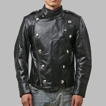 Bezmaksas piegāde.japānas klasiskās J31 stilu.vīriešu cowskin Jaka,modes īstas Ādas slim mētelis.cool mehānisko jakām