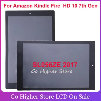 Par Amazon Kindle Fire HD 10 7th Gen SL056ZE 2017 LCD skārienekrānu, Digitizer Panel Mount Nomaiņa