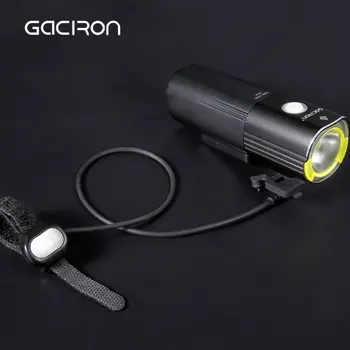 GACIRON V9SP 1260 Gaismas Velosipēdu Gaismas USB Lādējamu Velosipēdu Lukturu 4500mAh Power Bank Ūdensnecaurlaidīgs Velo Priekšējo LED Lukturīti