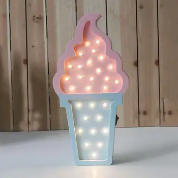 Ice Cream, LED Nakts Apgaismojums, Dzimšanas dienas Dāvanu Galda Apgaismojums Bērnu Istabas Desktop Režīmu