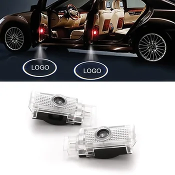 Auto Logo Durvīm, Pieklājīgi un Laipni Gaismas Diožu Lāzera Projektoru Lampas Mercedes Benz W203 C Klase 2001. - 2007. gadam SLK SLR CLK W209 R171