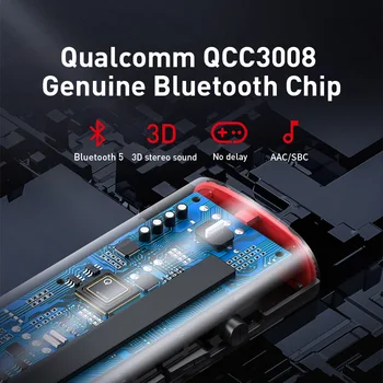 Baseus Bluetooth 5.0 Uztvērējs, 3,5 mm APTX LL AUX Adapteri Austiņas Mūzikas Bezvadu Bluetooth 3.5 Jack Audio Uztvērējs