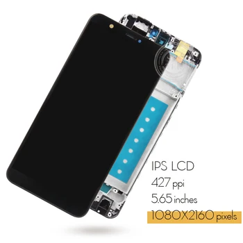 Par Huawei P Smart LCD Displejs, Touch Screen Digitizer Montāža Huawei P Smart LCD Ar Rāmi ATT LX1 L21 L22 Ekrāns