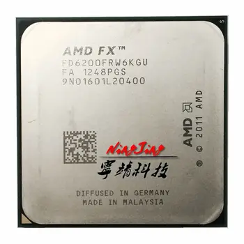 AMD FX-Series FX-6200 FX 6200 3.8 GHz Sešu Kodolu CPU Procesors FD6200FRW6KGU Socket AM3+