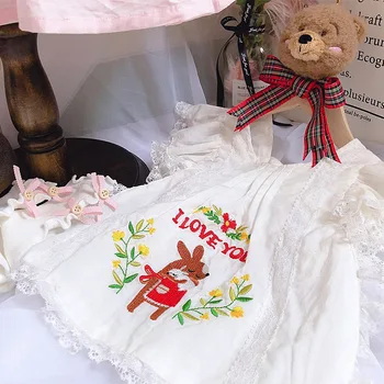 2019. gada Rudenī spāņu Baby Meitenes Vitange Kāzu Kleitu Augstas Kvalitātes Pielāgota Izšūti Veste+kleita Uzstādīt Ziemassvētku Kleita