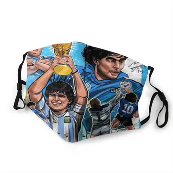 Zīmola maradona Elpojošs maska, hip hop ladies/mens Filtrs putekļu maska Diego Armando Maradona 86 zēni/meitenes Tušas