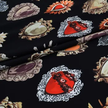 2018 modes Sarkani dārgakmeņi stiept haoss satīna auduma vasaras kleita telas por metro tissu ās metru tissus tecido tela noplucis šiks