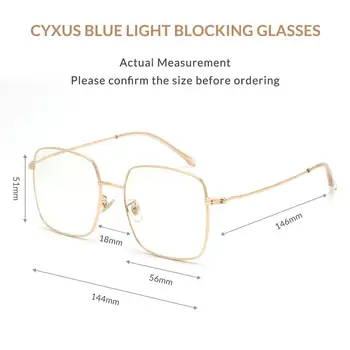 Cyxus Zilā Gaisma Pretbloķēšanas Brilles Acu Nostiepes Skaidrs, Objektīvs Korejas Laukumā Unisex Vīriešu Sieviešu Datora Briļļu 8080