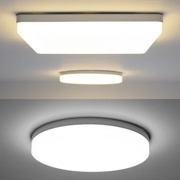 LED griestu lampas telpu 18W 24W 36W 48W Auksts, Silts Balts Dabiskais apgaismojums, LED lampas griestu lampas dzīvojamā istabā apgaismojums