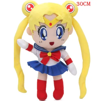5gab Lielu Plīša 11.8 collu 30cm 5gab Sailor Moon Plīša Rotaļlietas Jūrnieks Mīksto Rakstzīmes Lelles juguetes de peluche