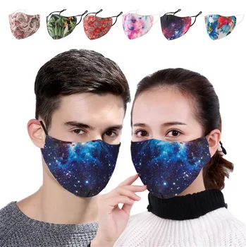 Reuseable Modes Auduma Maskas Ziedu Drukāt Unisex Drukāšanas PM2.5 Āra Mutes Maska, Mazgājams Mīksti Atkārtoti Sejas Maska Mascarillas
