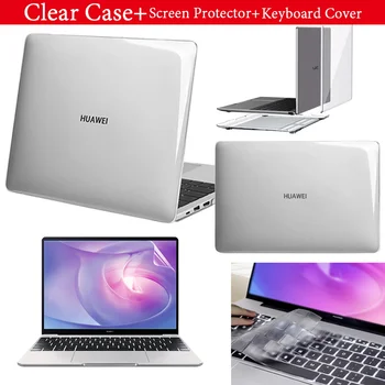 Klēpjdators Grūti Lieta, Lai Huawei MateBook 13/14/D14/D15 //X Pro 13.9/X 2020 /MagicBook 14/15/Pro 16.1 Klaviatūras Vāks+Screen Protector