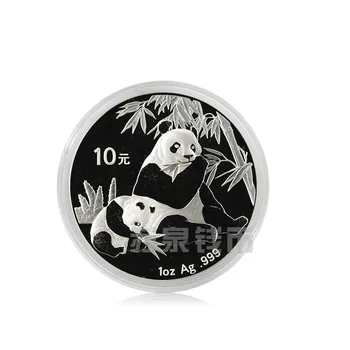 2007. gadā Ķīna 10 Juaņa Panda Sudraba Monētas Reāla Oriģinālu Monētu Kolekcija Dāvanu Sertifikātu UNC