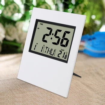 Daudzfunkcionāls Galda Pulkstenis Slim Digital Perpetual Kalendārs Elektronisko Pulksteni Darbvirsmas Dzīvojamās Istabas Sienas Pulkstenis