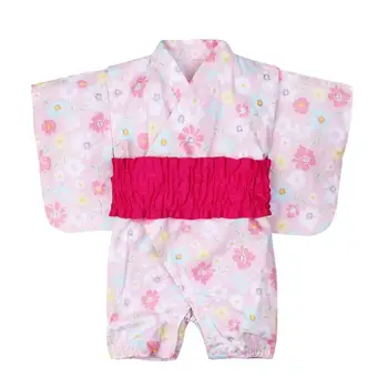 Kimono Baby Zēni Meitenes Drēbes Japāņu Stila Bērnu Romper Retro Peldmētelis Vienotu Apģērbu Zīdaiņiem Pidžamu Ziedu Tērpu Y534