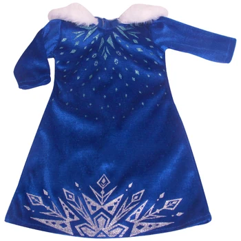 18 collu Meitenes, lelle drēbes, Princese zilajā kleitā + mežģīņu šalle Amerikāņu jaundzimušo svārki Bērnu rotaļlietas fit 43 cm bērnu lelles c853