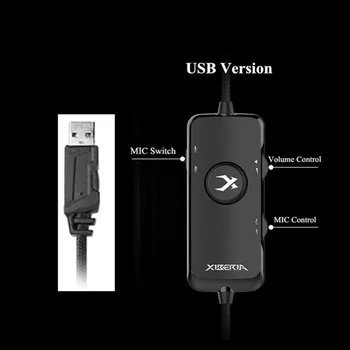 Xiberia V20 USB 7.1 Surround Sound Bass Austiņas ar Mic LED Gaming Austiņas, Lai Spēlētājs Datoru, Portatīvo DATORU Mac