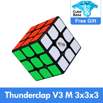 QiYi MoFangGe Thunderclap V3 M 3x3x3 Magnētisko Magic Cube Regulāri Cubo Magico Profesionālās 3x3 Ātrums izglītības rotaļlietas, lai mazulis