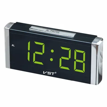 VST 731 taisnstūra kuba digitālais modinātājs ar ES plug Lielu ciparu led displejs desktop pulkstenis home gaismas galda pulkstenis