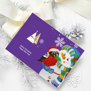 5D Dimanta Glezna Ziemassvētku Kartītes Dimanta Izšuvumi Santa Claus Apsveikuma Pastkartes DIY Dimanta Mozaīkas Roku darbs Dāvana