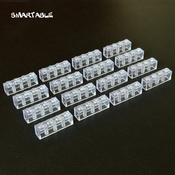Smartable Pārredzamu Skaidrs, Ķieģeļu 1x4 Celtniecības Bloki DIY radošās Rotaļlietas Saderīgu Galvenajiem Zīmoliem 3010 Rotaļlietas 63pcs/daudz Dāvanu