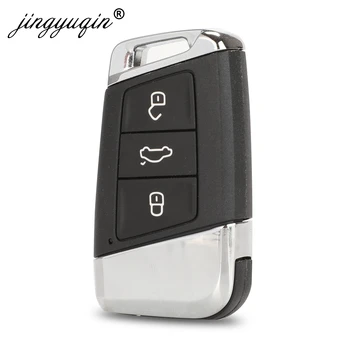 Jingyuqin 3 BTN Smart Auto Atslēgu Čaulas Gadījumā, Volkswagen, VW Passat, B8 Jaunu Magotan B5 Skoda Superb A7 Variants Golf +Ievietojiet Asmeni
