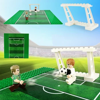 Smartable Futbola Vārtiem Kārbu Celtniecības Bloku Ķieģeļu KM Daļām Rotaļlietas Bērniem Saderīgu Pilsētas Futbola 10pcs/Komplekts