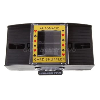 Automātiskā Pokera Card Shuffler Galda Spēles Bateriju Darbināmas Spēļu Kārtis Shuffle 2 Klāja Automātiska Rokas Kloķa Piliens Kuģniecība