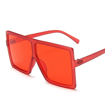Plastmasas Lielgabarīta Sieviešu Saulesbrilles Laukumā Zīmola Dizaineru Lielo Rāmi Saulesbrilles Sieviešu, Saules Brilles UV400 oculos masculino