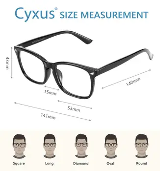 Cyxus Zilā Gaisma Pretbloķēšanas Datoru Brilles 2 Pack Samazinājums Eye Acu Nogurumu, Lasījumā Spēļu Briļļu Unisex (Sieviešu/Vīriešu) Brilles