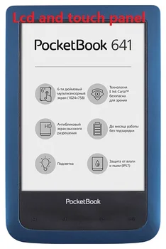 6 collu Lcd ekrānu un Touch Panelis ar Apgaismojumu Par PocketBook 641 Aqua 2 pb641 PB641-A-RU Ekrāna Matricas Eink