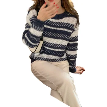 JAUNĀ Sieviešu Džemperis džemperis Sieviešu adīšanas overszie džemperi ar garām Piedurknēm Meitenēm Topi Brīvs Adīts biezs Virsdrēbes plus lieluma