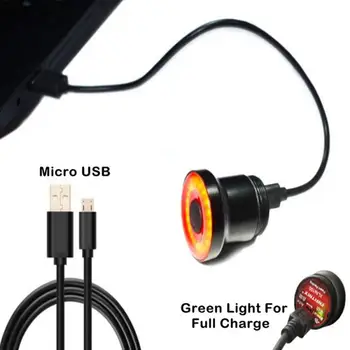 Viedo Sensoru Velosipēdu Bremzes Taillight Velosipēdu LED Aizmugures Gaismas USB Lādējamu Āra Ūdensizturīgs Riteņbraukšana Astes Gaismas Velosipēdu Piederumi
