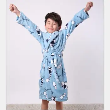 Pijama infantil bērni nēsā Bērnu Peldmēteļi Flaneļa Siltās Drēbes Pingvīns Mīksto Sabiezēt Vannas Drēbes Bērniem Zēni, Peldmētelis