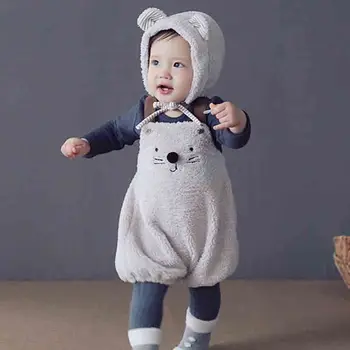 Jaundzimušo Vienu Gabalu Jumpsuit Bērnu Ziemas Baby Meitenes Sleevless Kombinezonus Apģērbs, Apģērbu 2019 Cute Maz Sedz Kombinezonus Toddler