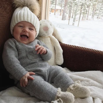 TinyPeople kabatas Bērnu Meitene Drēbes, Ziemas kokvilnas Jaundzimušā Kombinezonus Bebe Jumpsuits Adīt Toddler Kostīmu Onesie Zīdaiņu Zēnu Džemperis