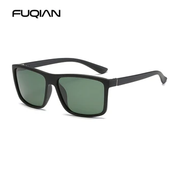 FUQIAN Brand Classic Laukumā Polarizētās Saulesbrilles, Vīriešu Vintage Plastmasas Spoguļi Saules Brilles Unisex Black Braukšanas Brilles UV400