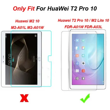 Rūdīta Stikla Huawei M2 Lite 10.1 Collu FDR-A01W FDR-A03L Planšetdatora Ekrāns Aizsargs Huawei MediaPad T2 Pro 10 Stikla Aizsargs
