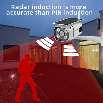 SDETER Saules enerģijas Drošības Kameras IP 1080P Bezvadu WiFi Akumulatora VIDEONOVĒROŠANAS Kameras Āra Kustības detektors Radara Nakts Redzamības P2P