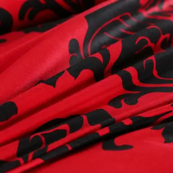 Eiropas Stila Red&Black Drukas Gultas Komplekti 3pcs Karaliene 228x228cm Gultasveļa Gultas Veļa, Sedziņas pārvalks Komplekts(Nr. Lapa Nr. Uzpildes)