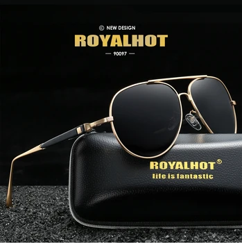 RoyalHot Vīrieši Sievietes Polarizētās Aloy Ovālas formas Rāmja Saulesbrilles Braukšanas Saules Brilles Toņos Oculos masculino Vīriešu 90097