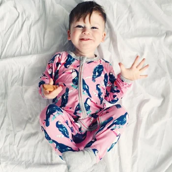 Pavasara Jaundzimušais Zēns, Meitene Romper Kokvilnas Cute Dzīvnieku Print Rudens Garām Piedurknēm Jumpsuit Zīdaiņu Apģērbs, Pidžamas Tērpiem 12