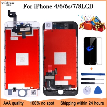 Grade AAA+++ iPhone 6S ekrānu ar instrumentiem un rūdīta stikla nomaiņa iPhone 6/7/8 LCD Displejs, touch screen montāža