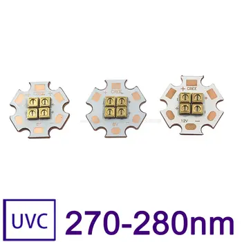275nm Dziļi UVC LED 32mW 40mW Diode 3535 Lampiņa, SMD krelles 6V12V24V 4Chips UV dezinfekcijas iekārtas 285nm 315nm Steriliza