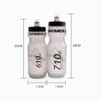 610/710ML Portatīvo Izspiest Riteņbraukšana Ūdens Pudeli BPA Free, hermētiskos Regulējams Velosipēdu Tējkanna