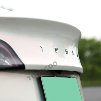 Auto Stils ABS Asti Vārtiem Emblēmas Uzlīme par Tesla Model 3 S X Auto Modifikācijas Aizmugurējais Bagāžnieka Dekoru Vēstules