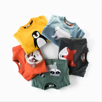 2-7T zēni meitenes ziemas modes sporta hoodies karikatūra siltu vilnas krekls bērnu drēbītes, bērnu, bērniem, mētelis, jaka apģērbi